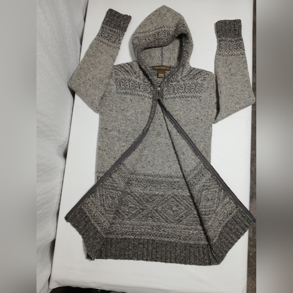 Inis Craft 100% Wool Made In Ireland Fullzip Hooded Sweater Jacket. Ladies M - Picture 5 of 6